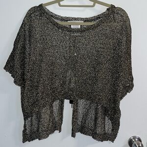 BCBGeneration Knit Blouse size XS/S Metallic Black & Gold